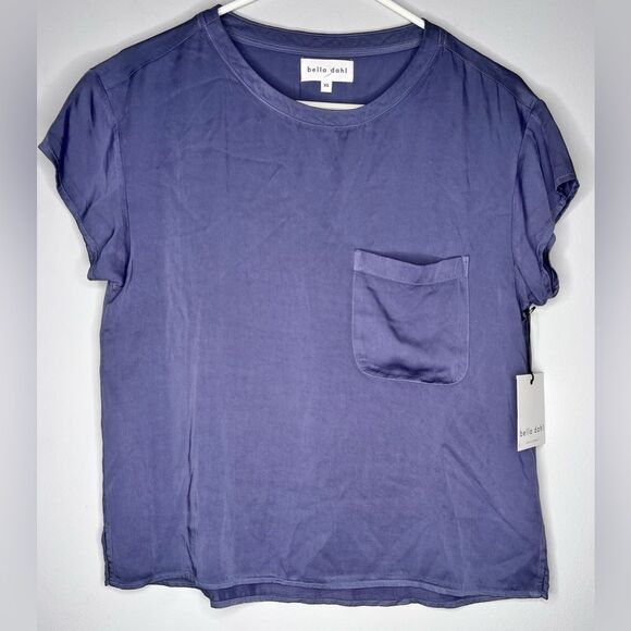 NWT Bella Dahl 100% Ecovero Pocket Tee Size XS - Picture 1 of 7
